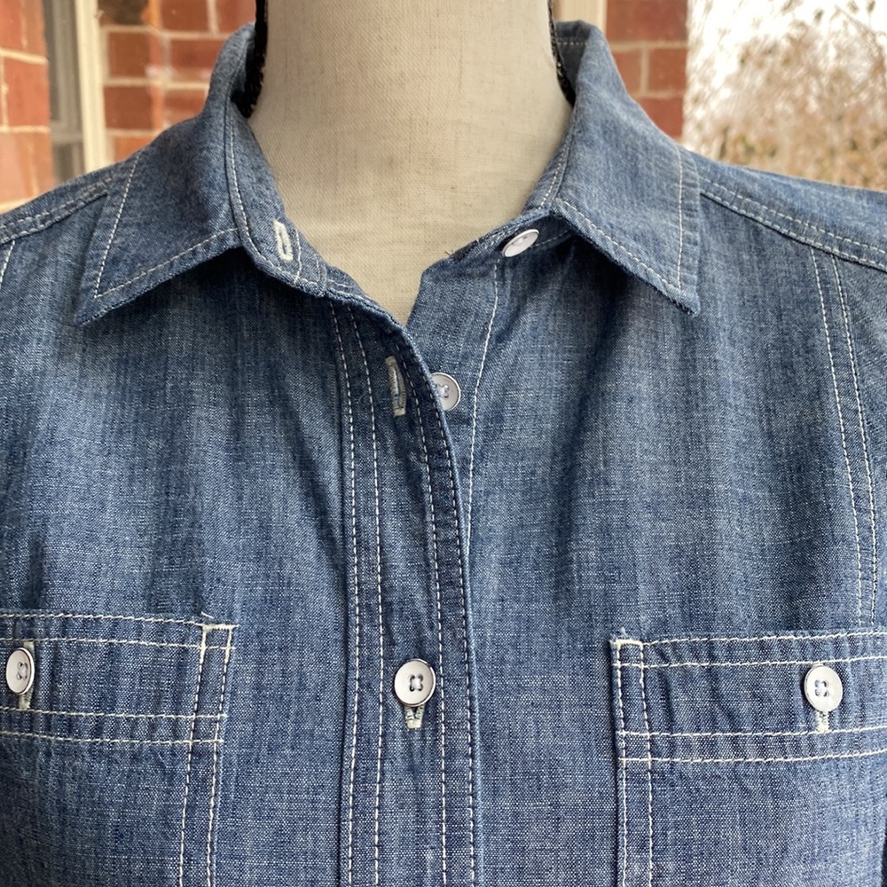 Duluth Trading Co Chambray Dress - Picture 4 of 10